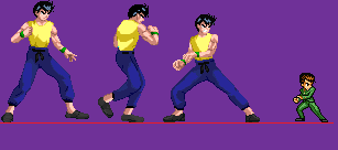 Yusuke's fighting stance- Reiko