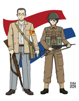 Karl en Lynn, Soldaten van Oranje, 1944-45 (color)