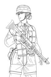 Selvaria Bles, Fallschirmjager (teaser lineart)