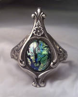 Ring with Glass Opal Stone