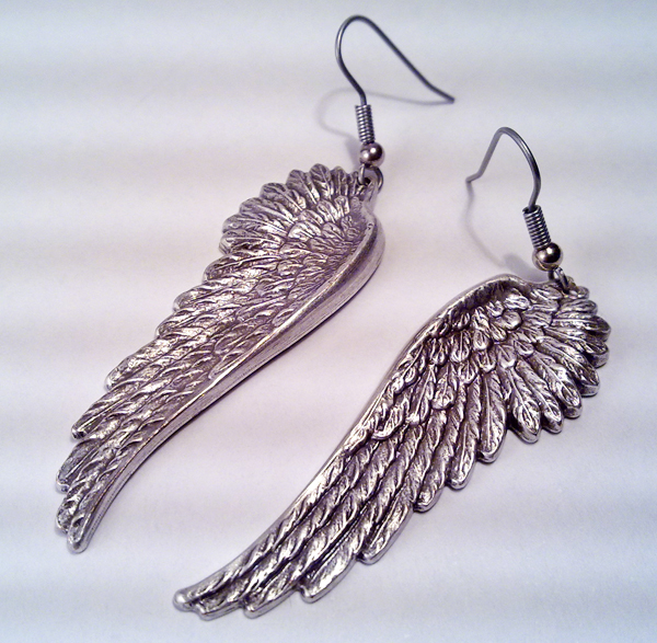 Hanging Angel Wing Earrings