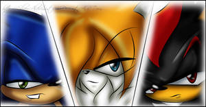 Sonic - Tails - Shadow X3