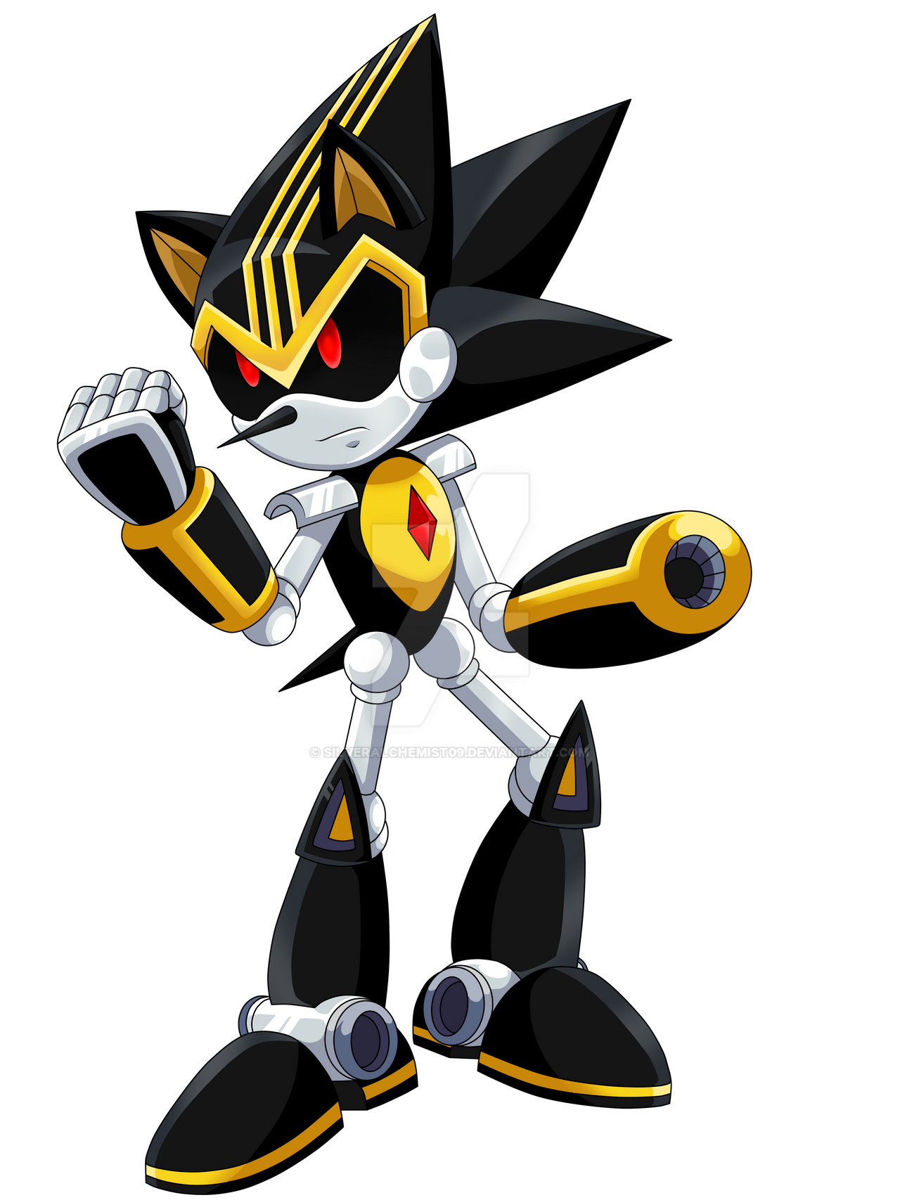 coloring page 6 - Shard the Metal Sonic by Xaolin26 on DeviantArt