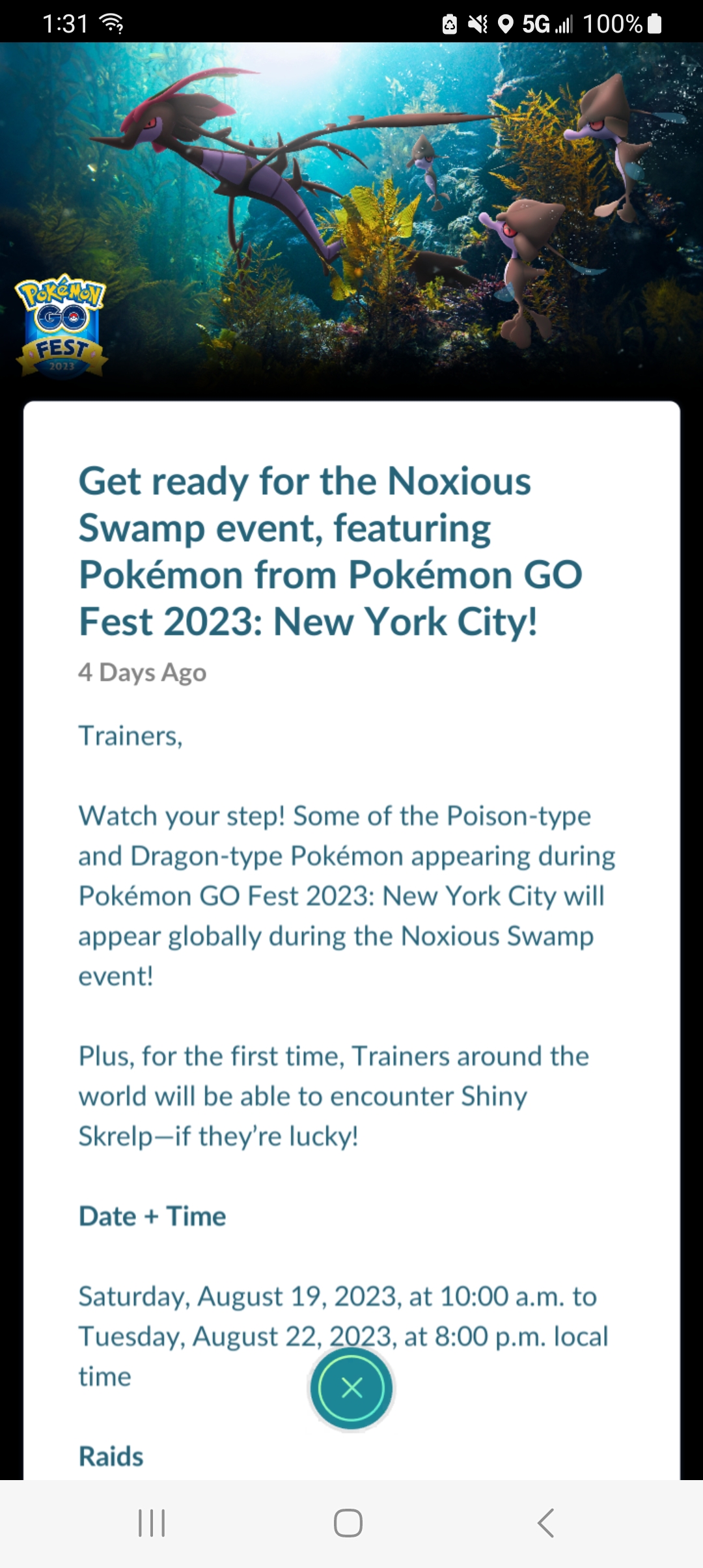 Pokémon GO Fest 2023: New York City