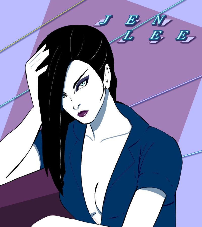 Jen Lee in Patrick Nagel Style