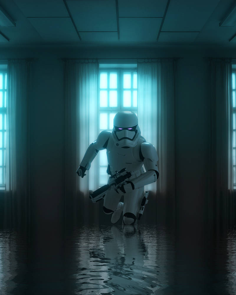Storm Trooper stuck in Flood by shagunn on DeviantArt