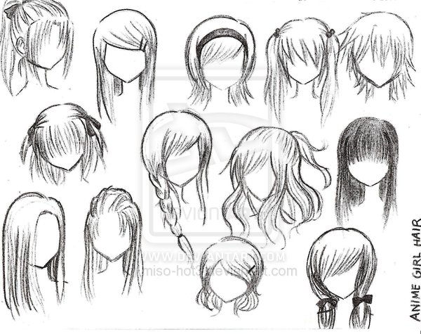 type of anime hair by zychong on DeviantArt
