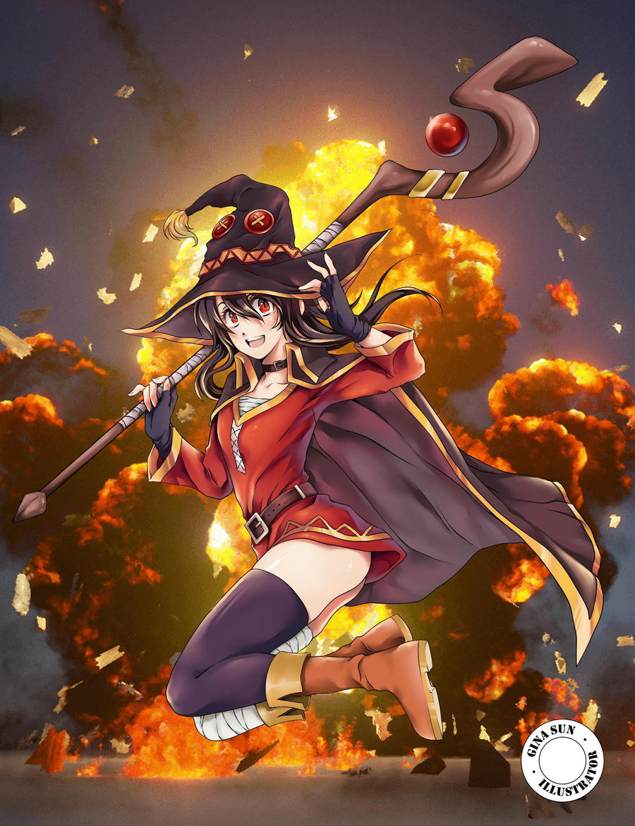 Explosion Megumin Exploding Megumin Explosion by TheWaifuChannel on DeviantArt
