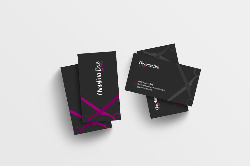 Simple Hairstylist Business Card PSD