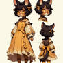 [ADOPT - OPEN] Cat Yellow Girl Furry Anthro - AI