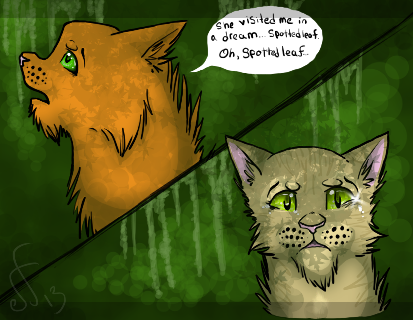 Spottedleaf Falling S-Spottedleaf?.. by SparrowsNskittlez on DeviantArt