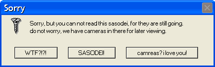 Error message-sasodei