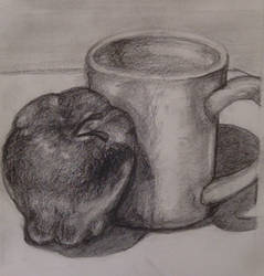 apple and mug still life