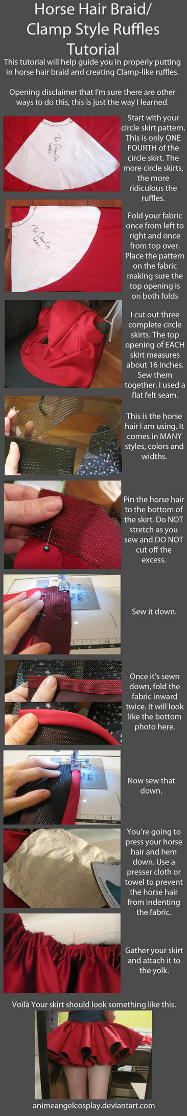 Tutorial-Putting in Horse Hair Braid/CLAMP Ruffles