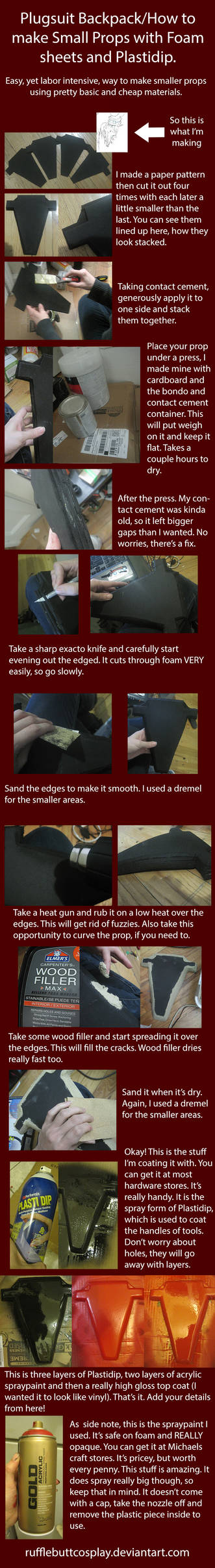 How to make Props with Plastidip and Foam Sheets by RuffleButtCosplay