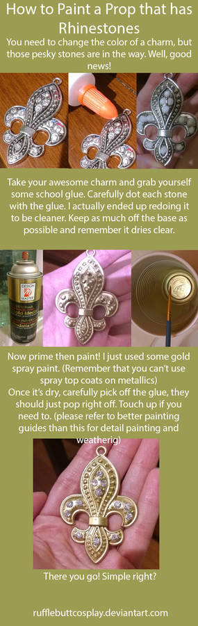 How to Paint a Prop that has Rhinestones