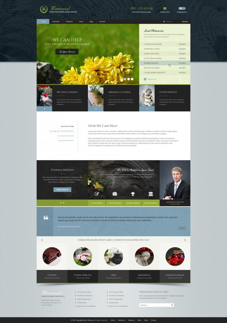 Memorial WordPress Theme