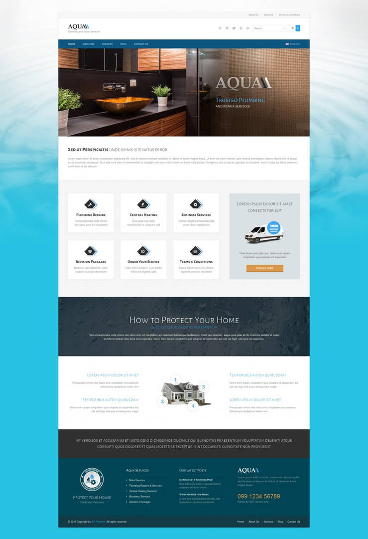 Aqua WordPress Theme for Plumbers by ait-themes