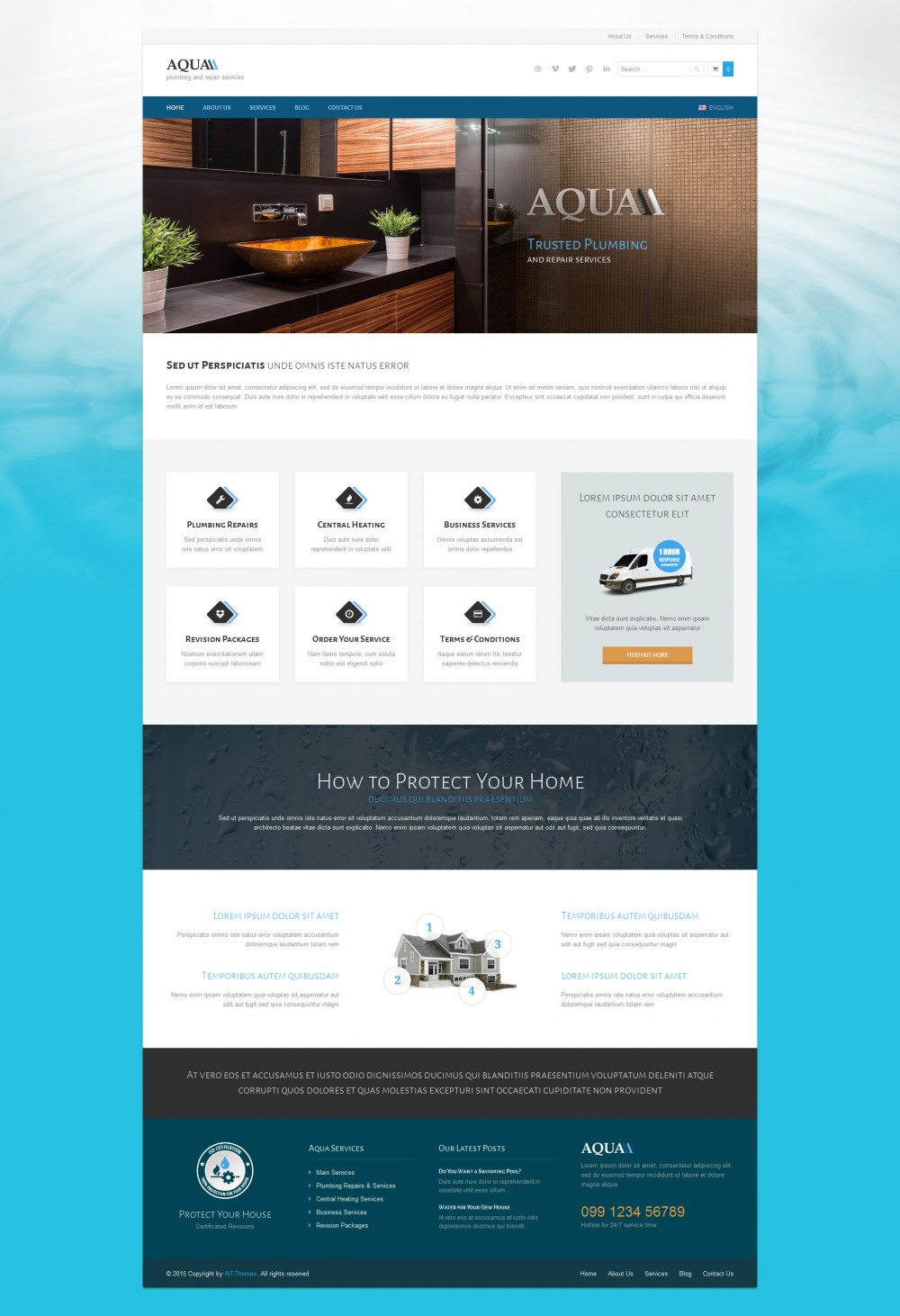 Aqua WordPress Theme for Plumbers by ait-themes