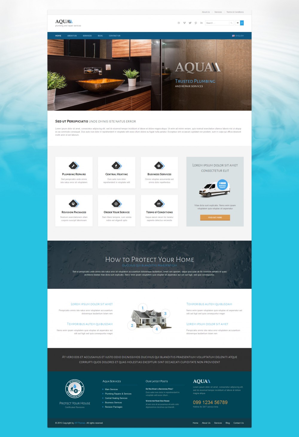 Aqua WordPress Theme for Plumbers