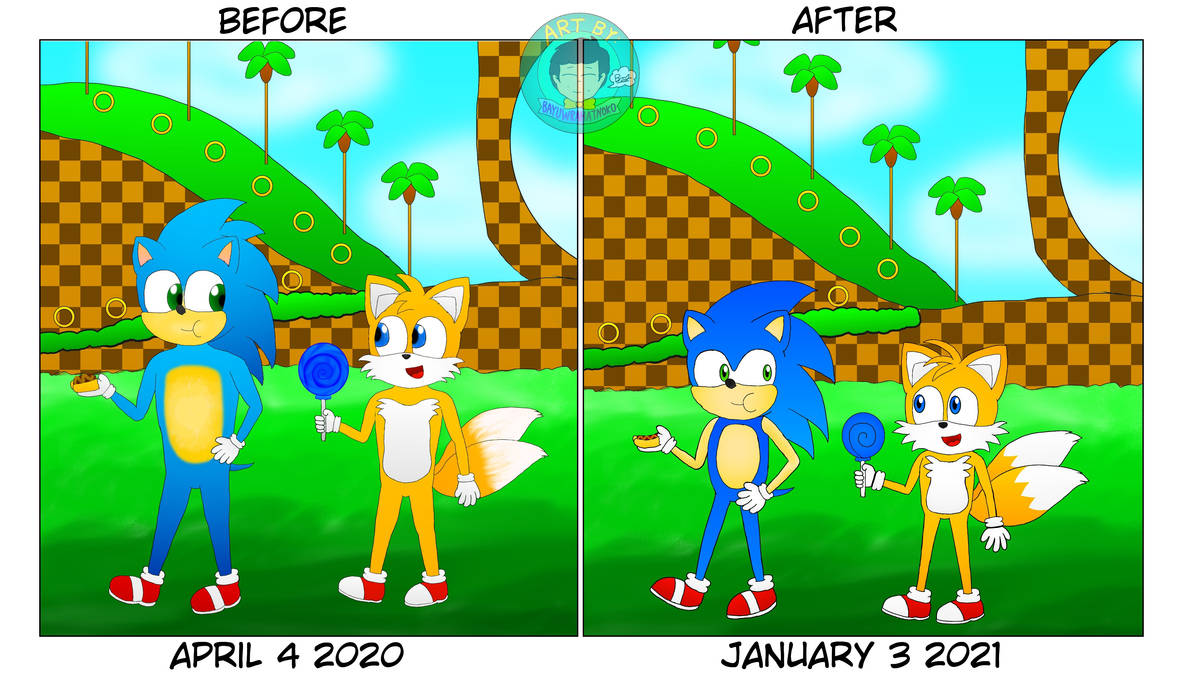 Sonic Before and After by BayuWrahatnoko on DeviantArt