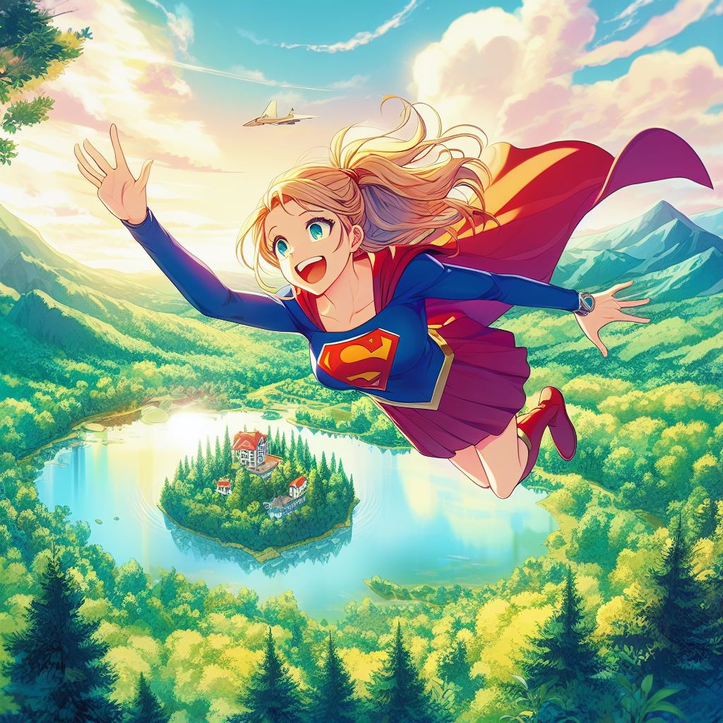 Super girl flying high by 0binobi on DeviantArt