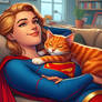 Supergirl and Streaky 9