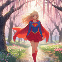 Supergirl and cherry blossoms 6