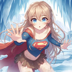 Supergirl in the ice cave 00110