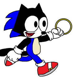 Felix as Sonic by Ultra-Shounen-Kai-Z