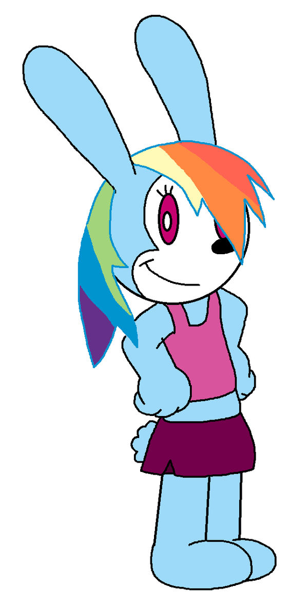 Dash The Rabbit Deviantart Rainbow Dash in a Classic Disney Rabbit form by Ultra-Shounen-Kai-Z on ...