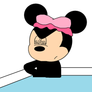 Minnie takes a bath