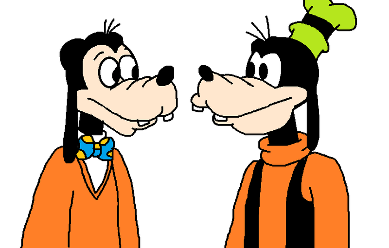 Mainstream Goofy meets Goof Troop Goofy