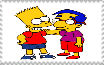 Bart and Millhouse Stamp