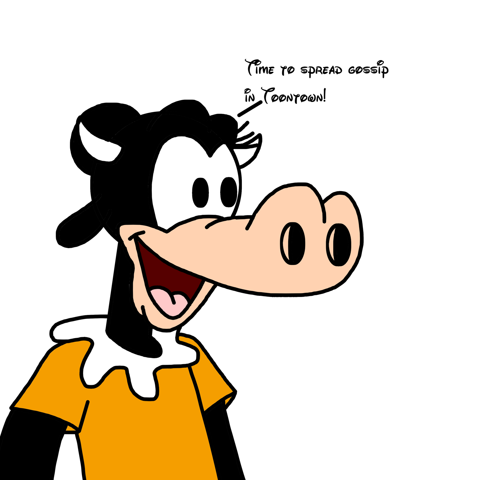 Clarabelle prepares to spread gossip in Toontown by UltraShounenKaiZ