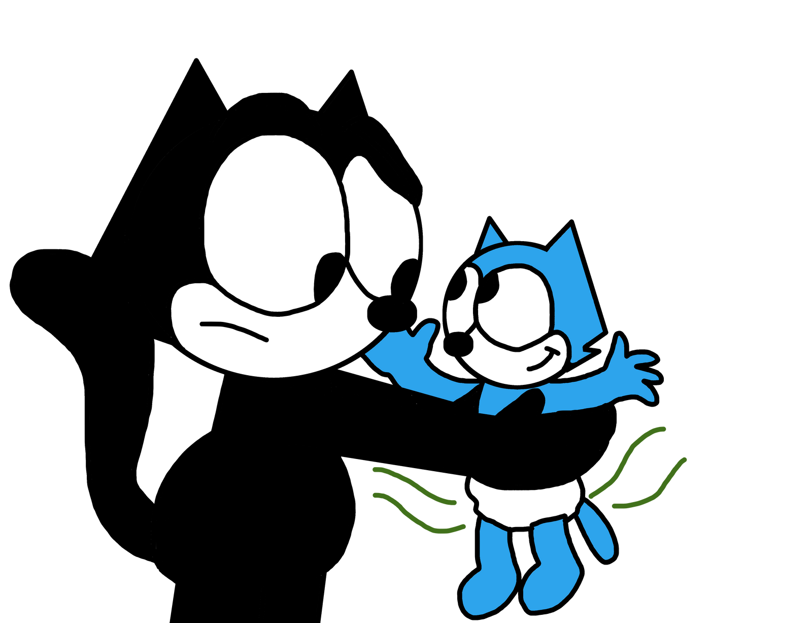 Felix with a blue kitten by Ultra-Shounen-Kai-Z on DeviantArt