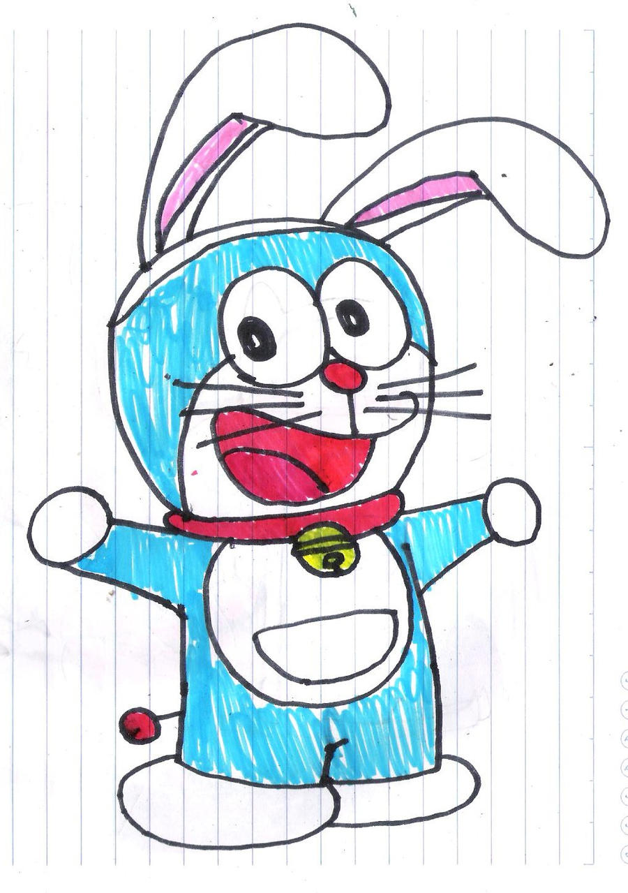 Doraemon with rabbit ears by Ultra-Shounen-Kai-Z on DeviantArt