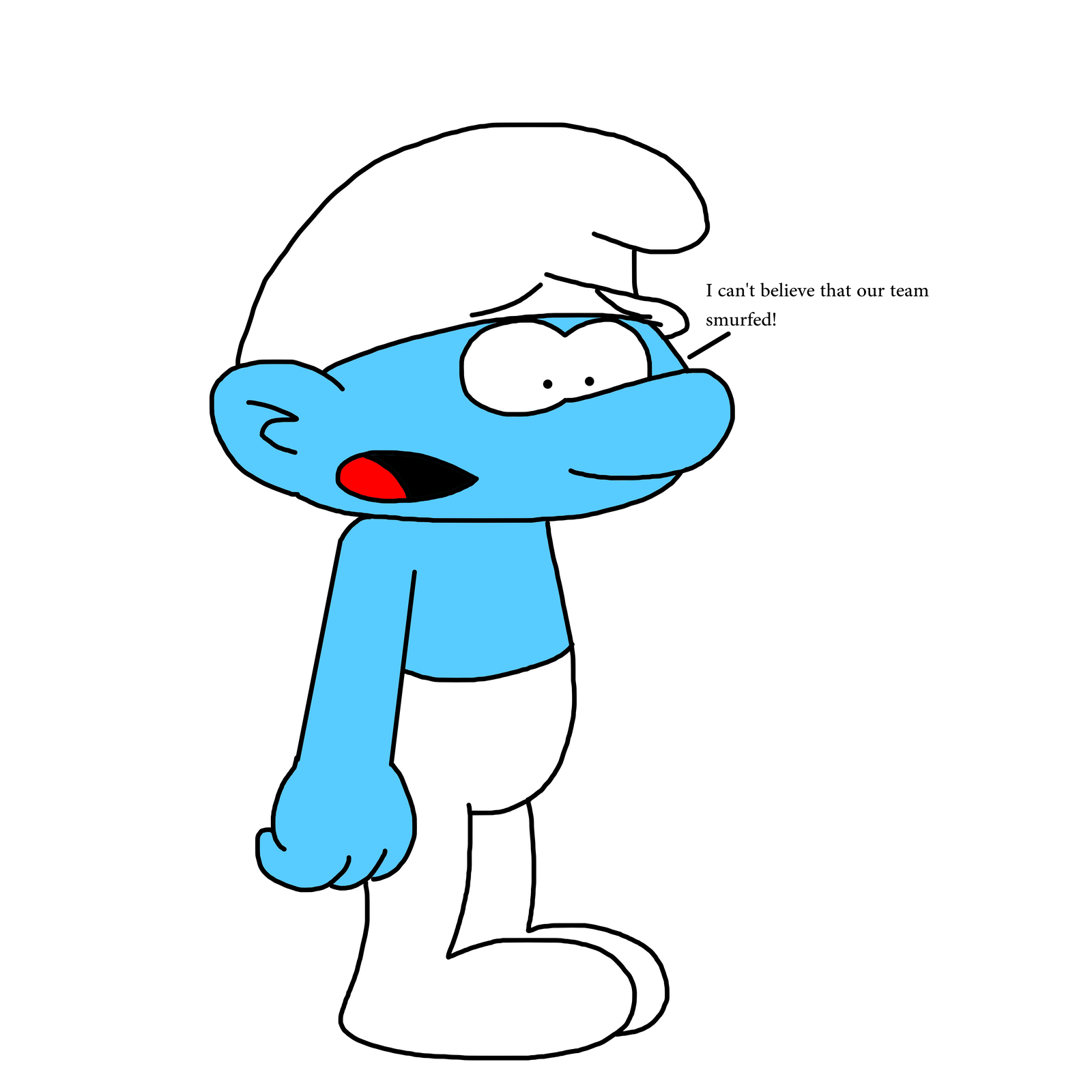 Smurf Sad For Belgium Losing At FIFA World Cup By MarcosPower1996 On.