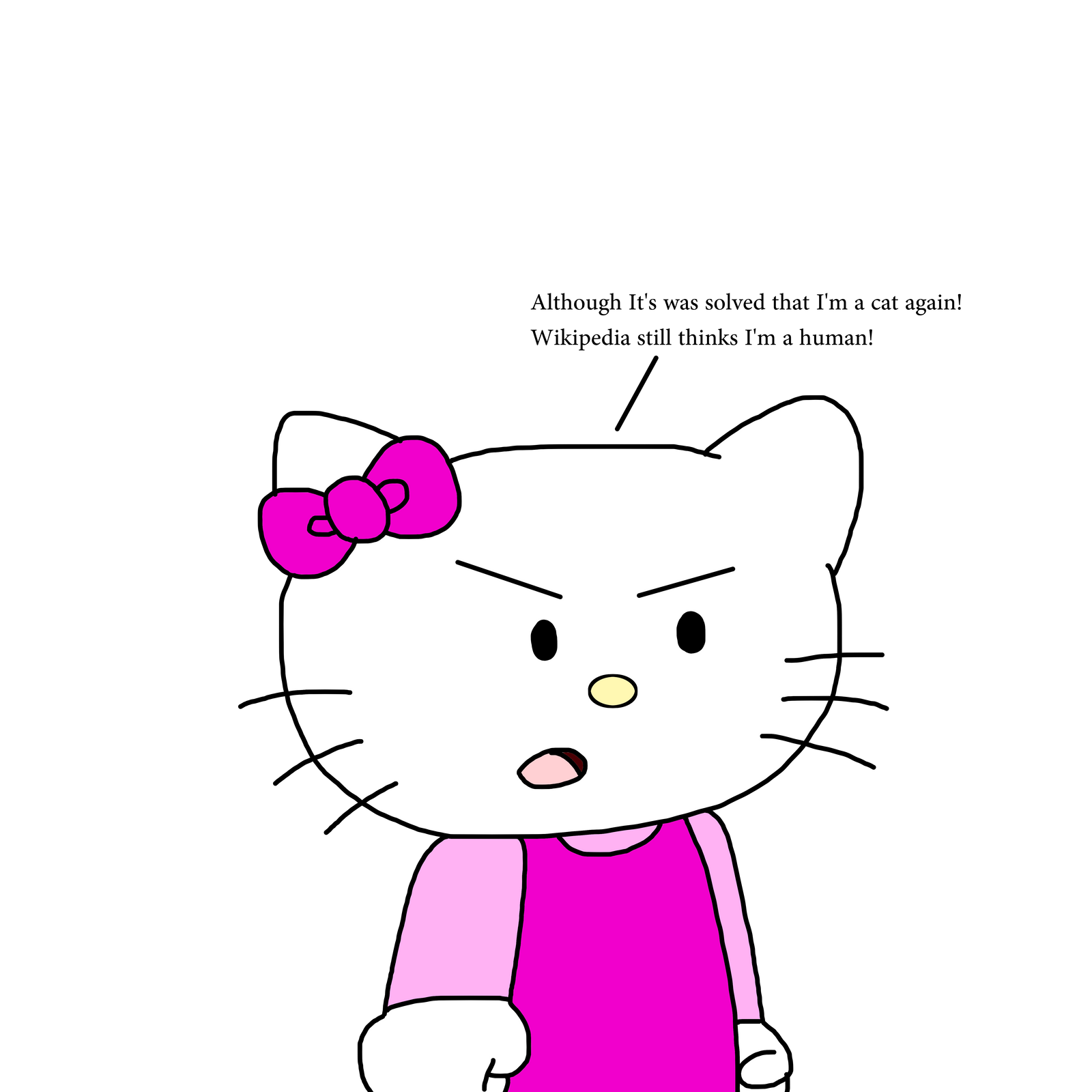 Hello Kitty angry at Wikipedia article by Mega Shonen One Hello Kitty angry at Wikipedia article by Mega Shonen One
