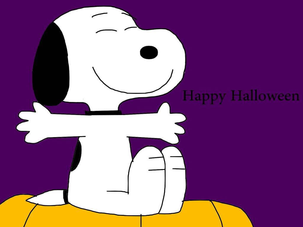 Snoopy wishing Happy Halloween