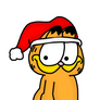 Garfield with Santa Claus hat