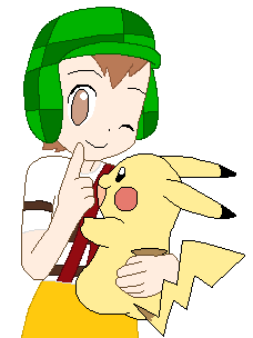 El Chavo with Pikachu - Pokemon style