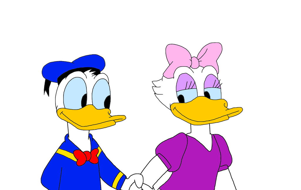 Donald and Daisy holding hands by Mega-Shonen-One-64 on DeviantArt.