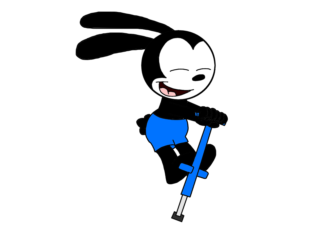 Oswald with a Pogo stick