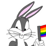 Bugs Bunny with Rainbow flag