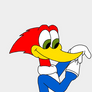 Woody Woodpecker taking off his gloves