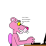 The Pink Panther gets messages from the fans