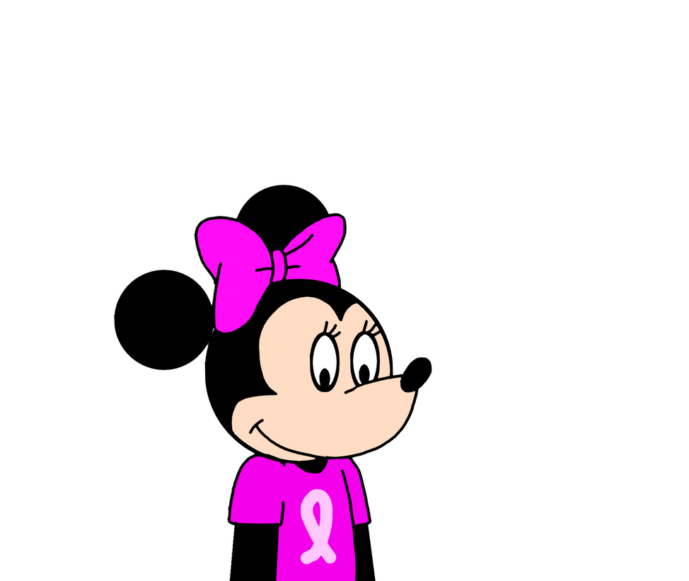 Minnie Rella Pink Ribbon Minnie wearing a Pink Ribbon shirt by Ultra-Shounen-Kai-Z on DeviantArt