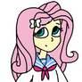 Human Fluttershy wearing sailor fuku