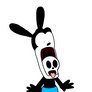 Oswald showing his skull head while screaming